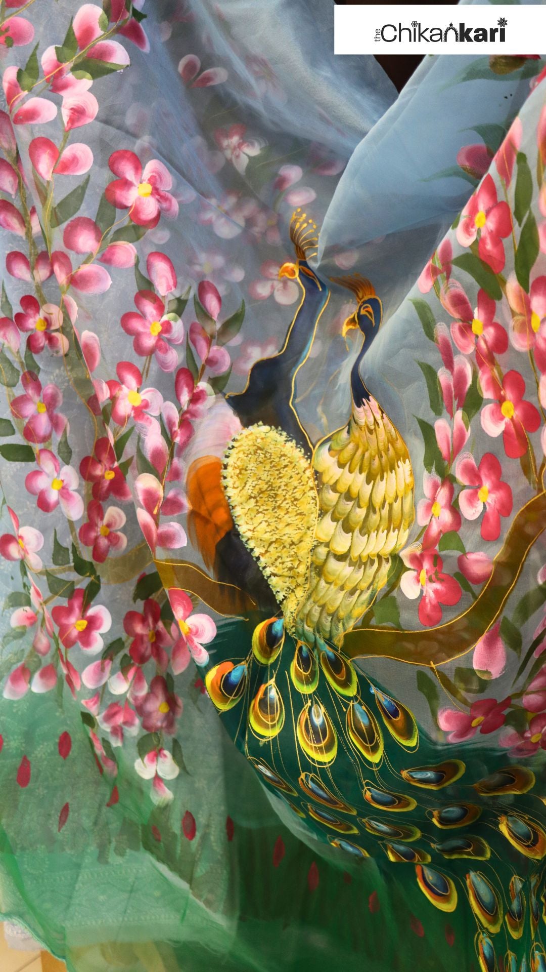 Chikankari Suit with Hand Painted Dupatta