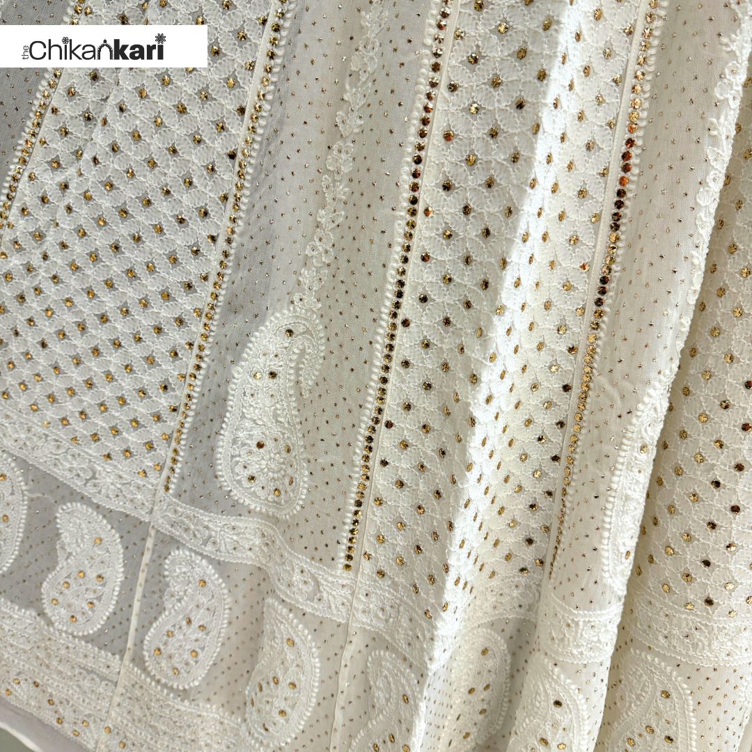 Premium Georgette Chikan Anarkali