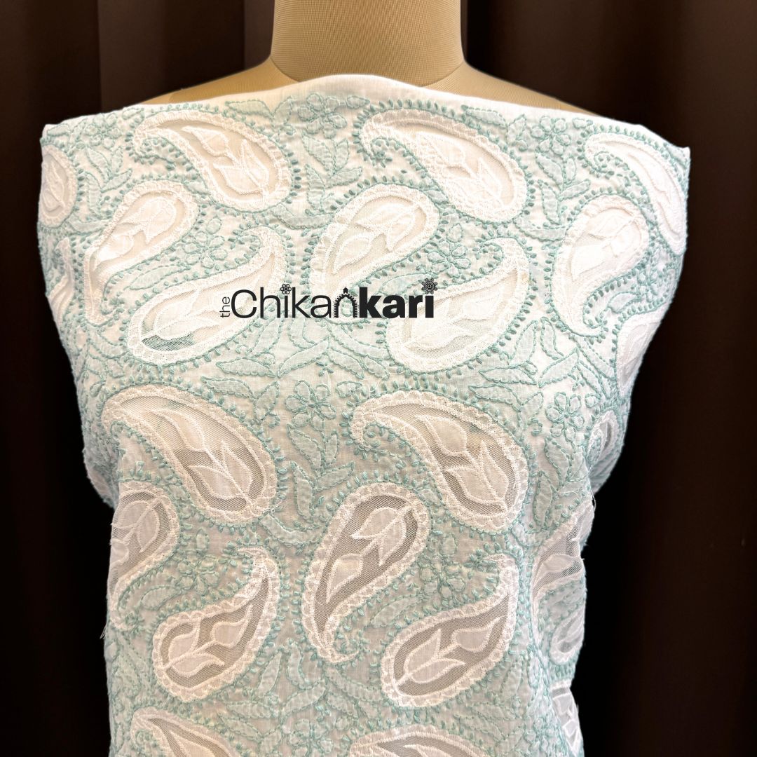 Net Applique Cotton Chikankari Kurta