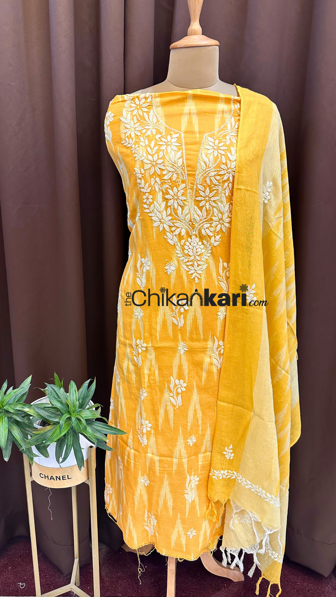 Chikankari Handloom Ikkat Suit