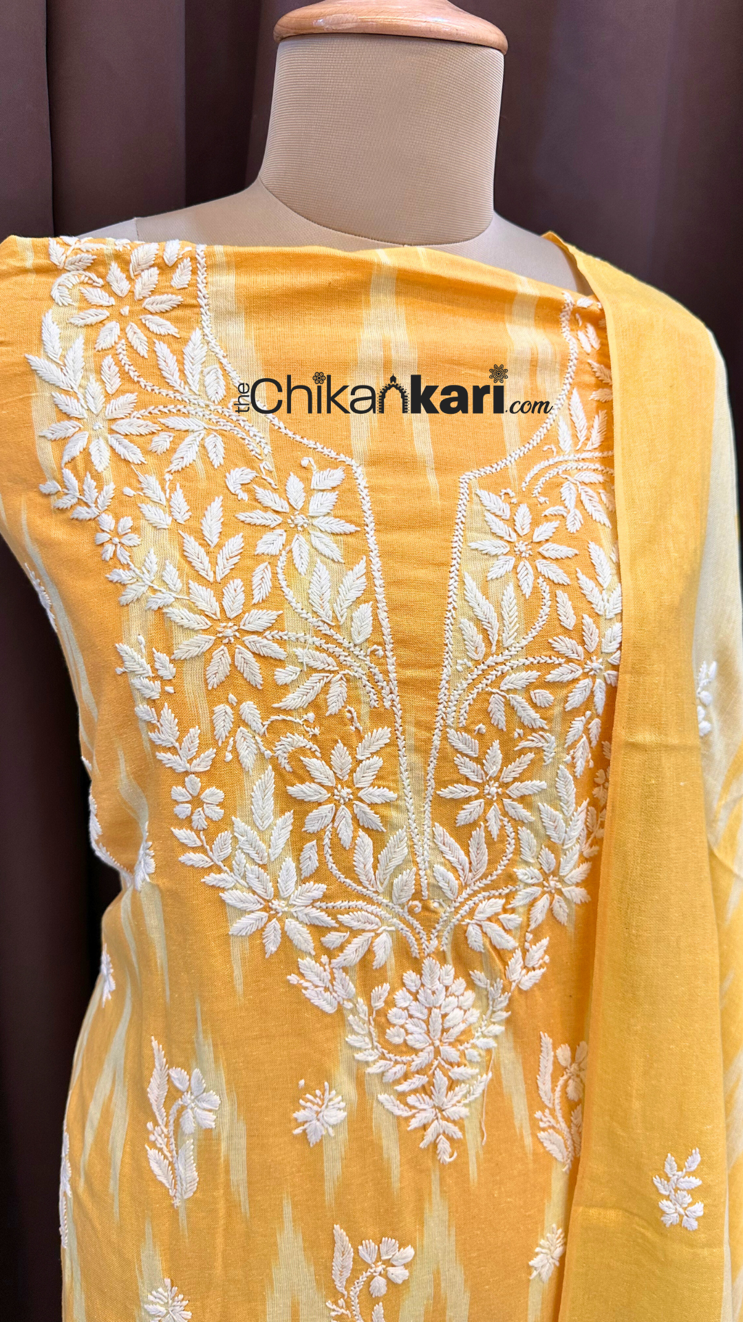 Chikankari Handloom Ikkat Suit