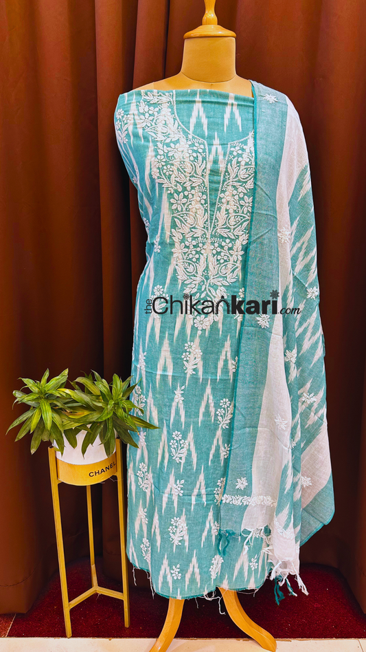 Chikankari Handloom Ikkat Suit