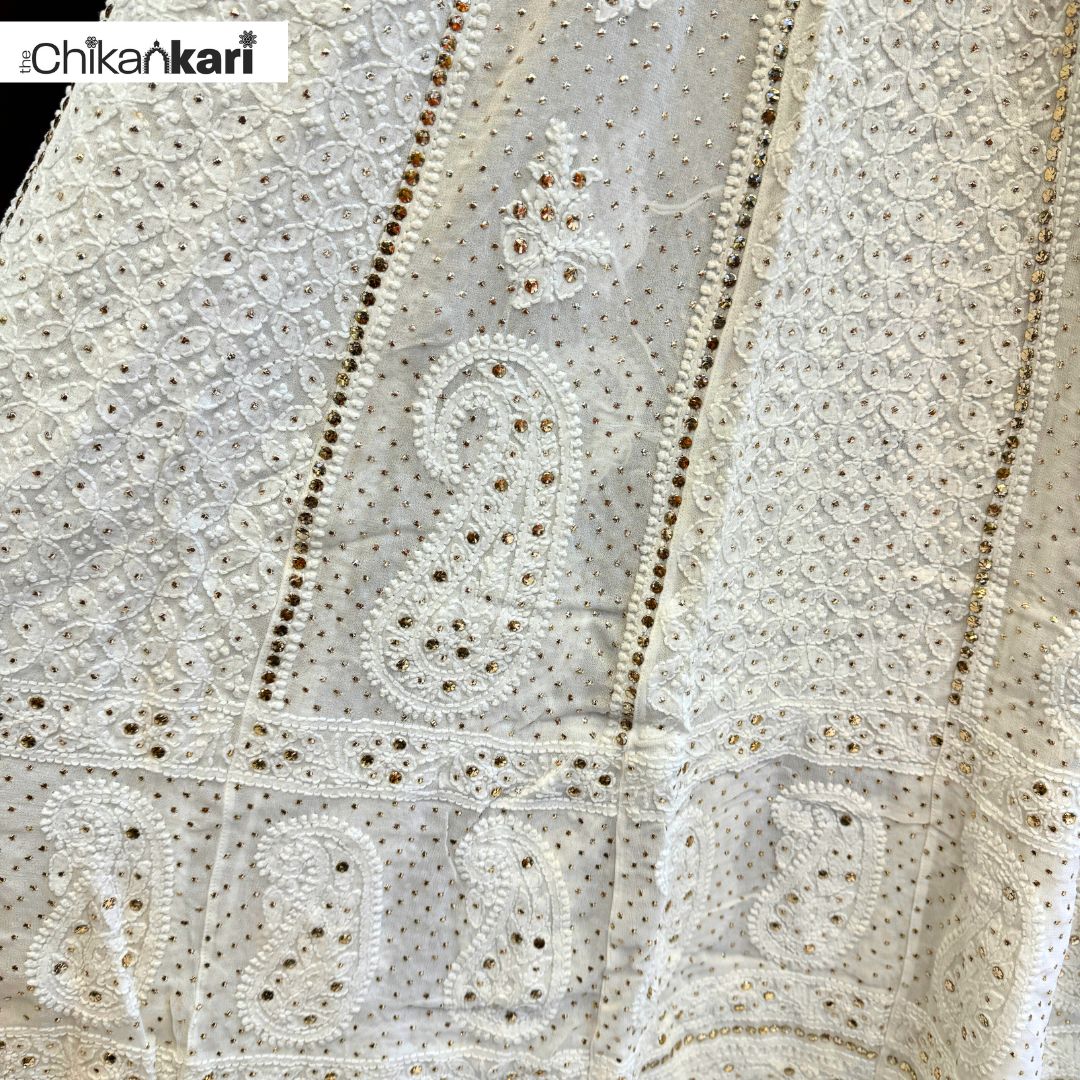 Premium Georgette Chikan Anarkali