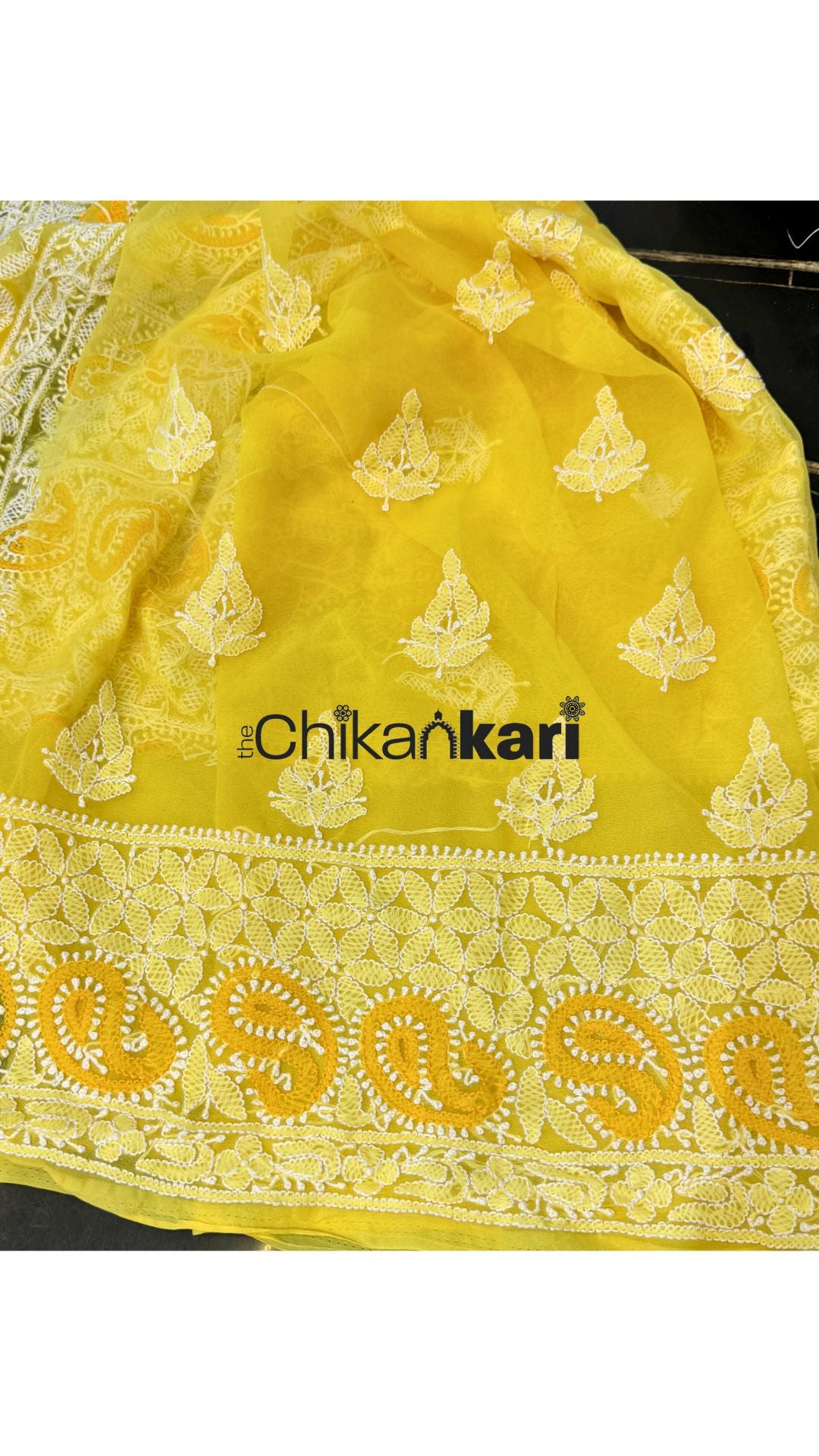 Georgette Chikan Kurta