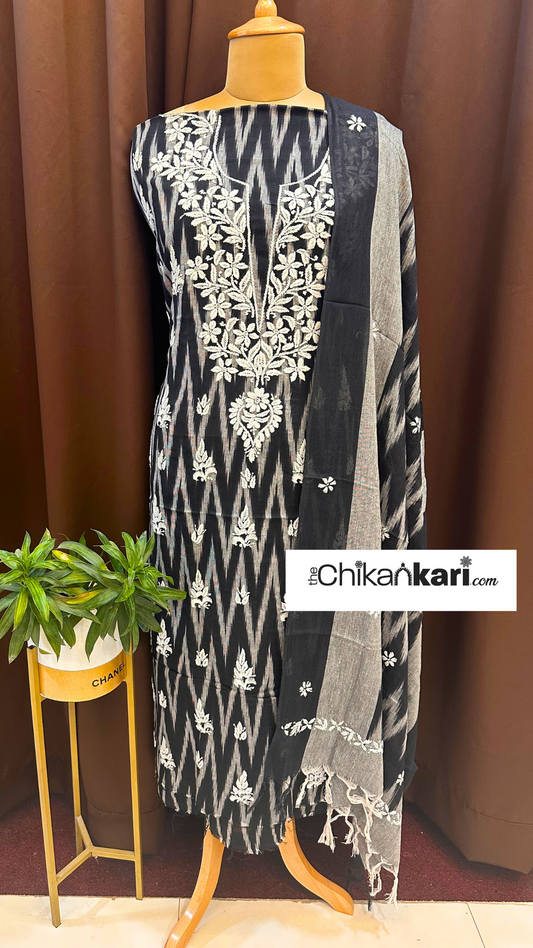 Chikankari Handloom Ikkat Suit