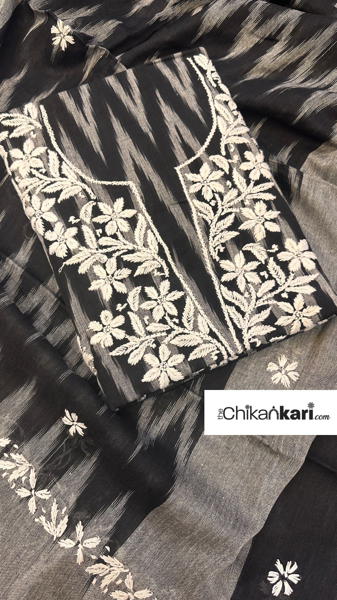 Chikankari Handloom Ikkat Suit