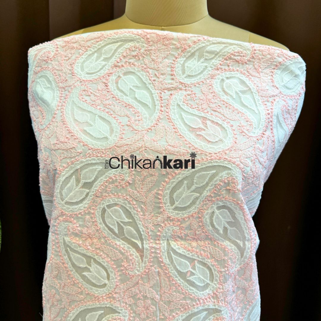 Net Applique Cotton Chikankari Kurta