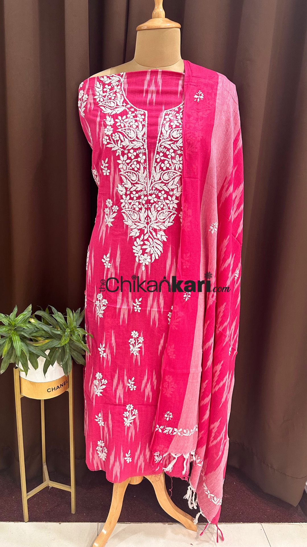 Chikankari Handloom Ikkat Suit