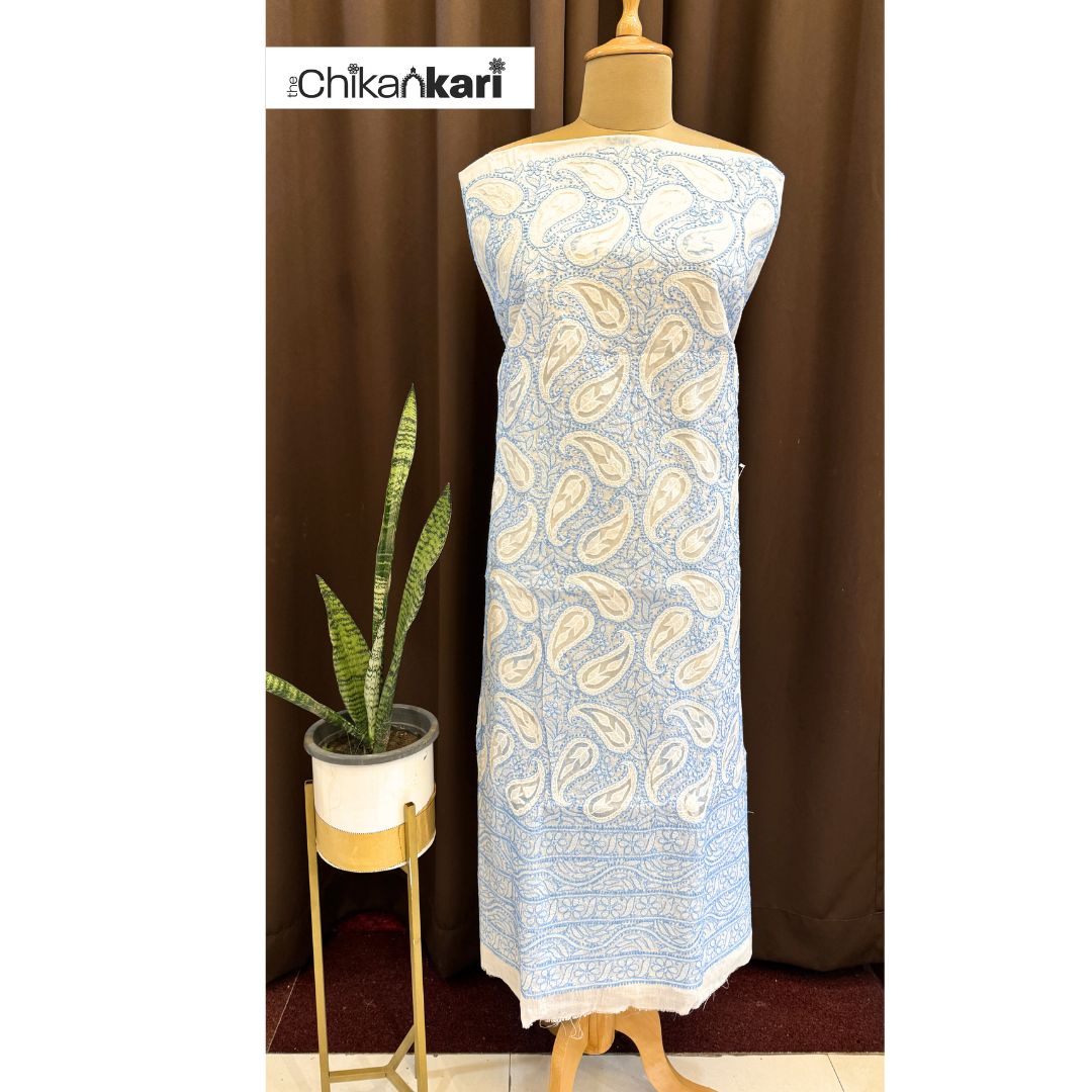 Net Applique Cotton Chikankari Kurta