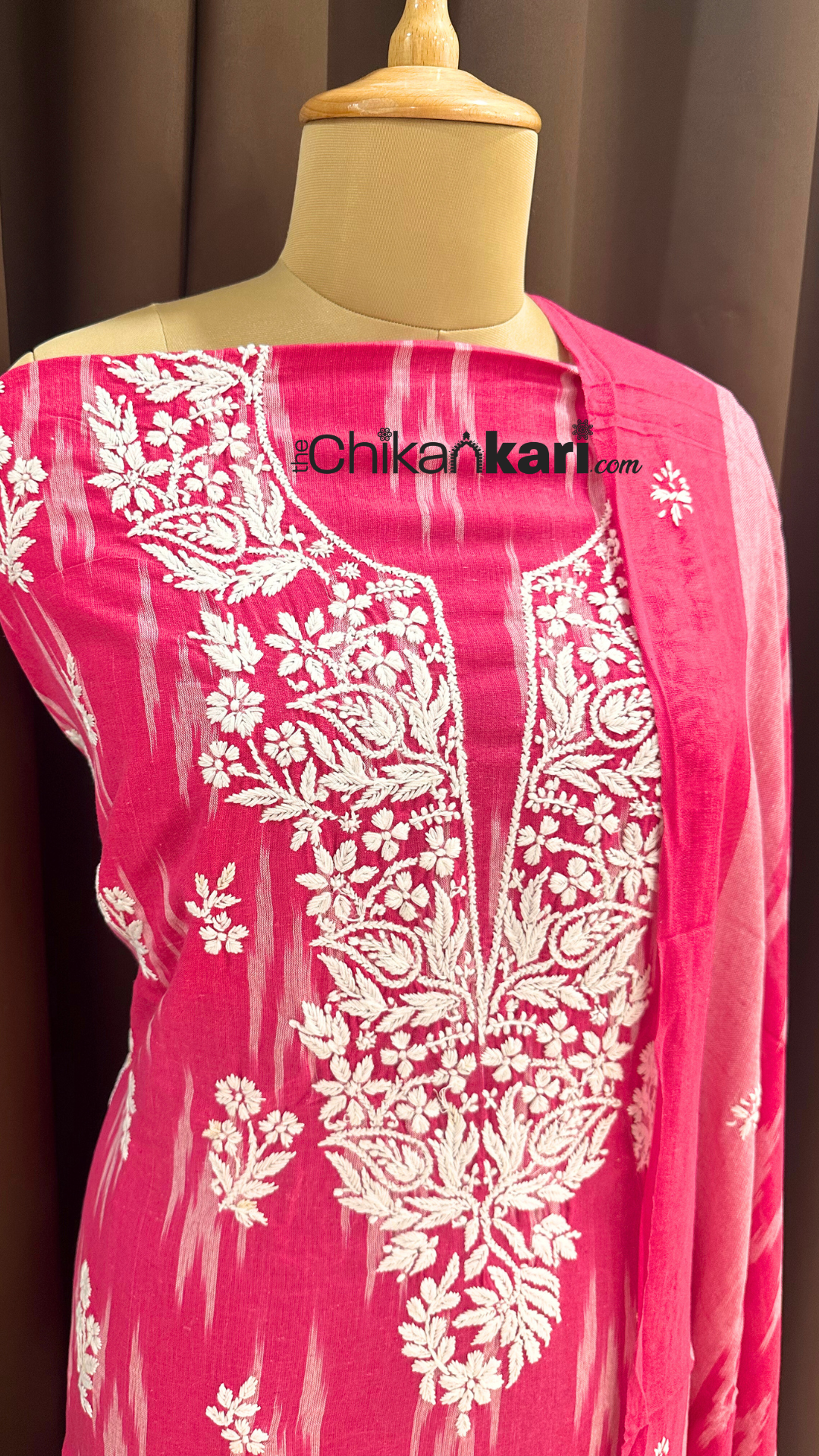 Chikankari Handloom Ikkat Suit