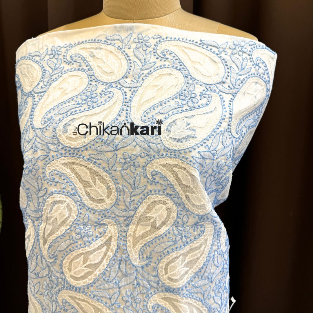 Net Applique Cotton Chikankari Kurta