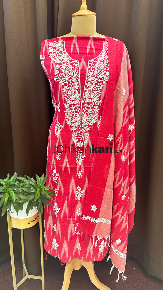 Chikankari Handloom Ikkat Suit