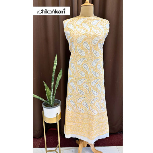 Net Applique Cotton Chikankari Kurta