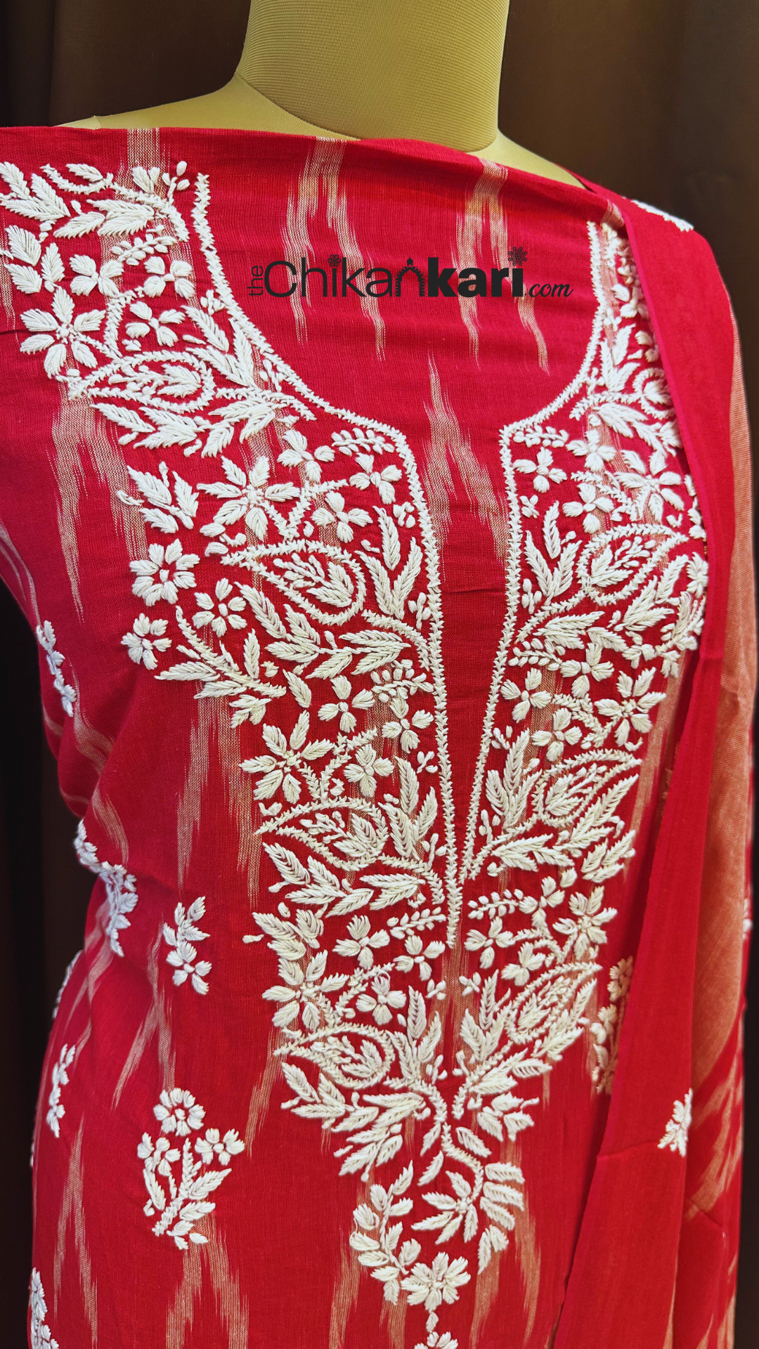 Chikankari Handloom Ikkat Suit