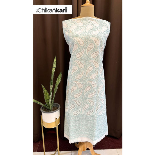 Net Applique Cotton Chikankari Kurta