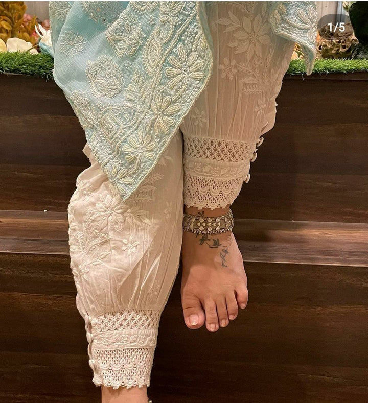 Chikankari Afghani Salwar