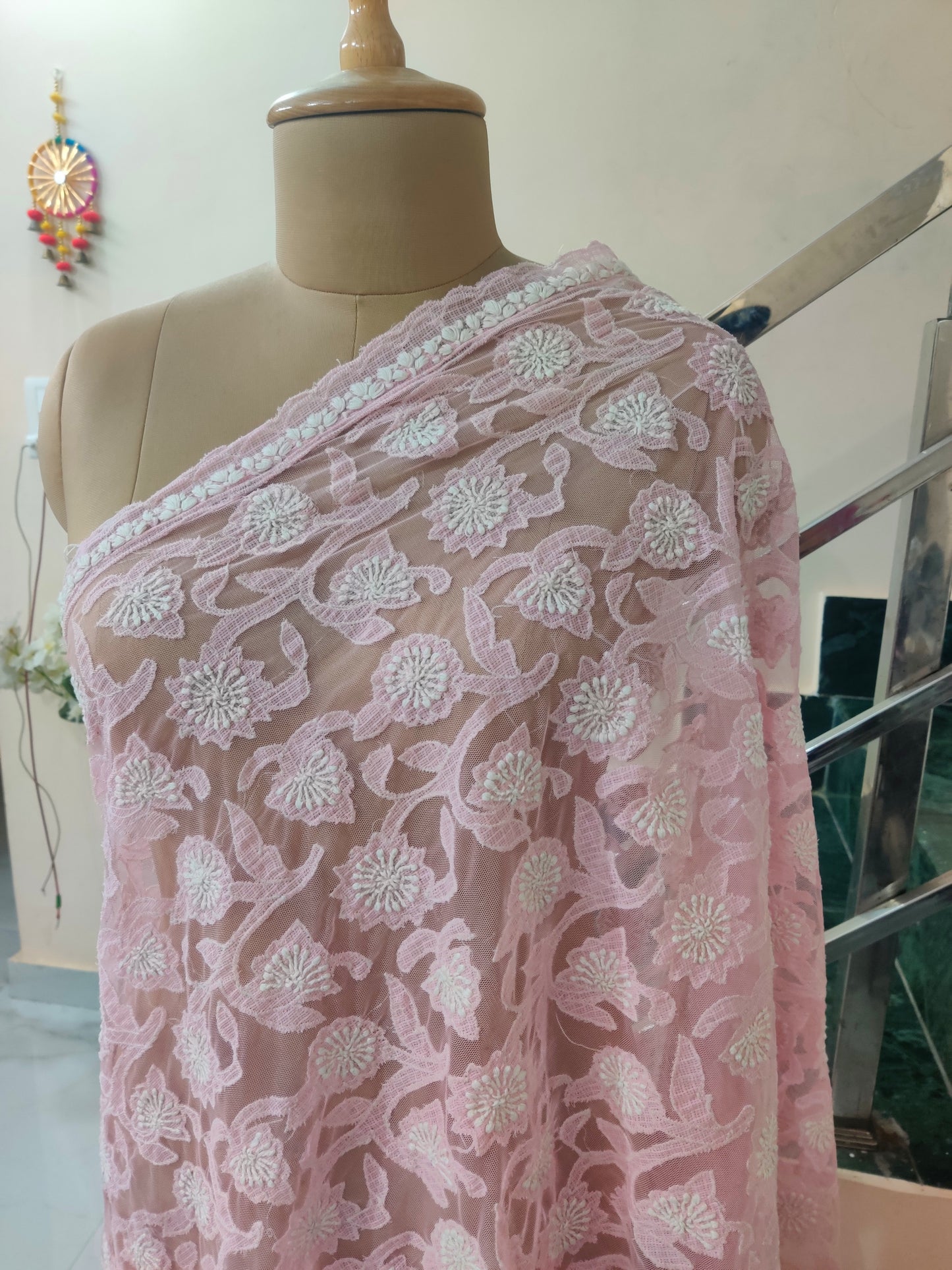 Net Applique Kota Doria Dupatta