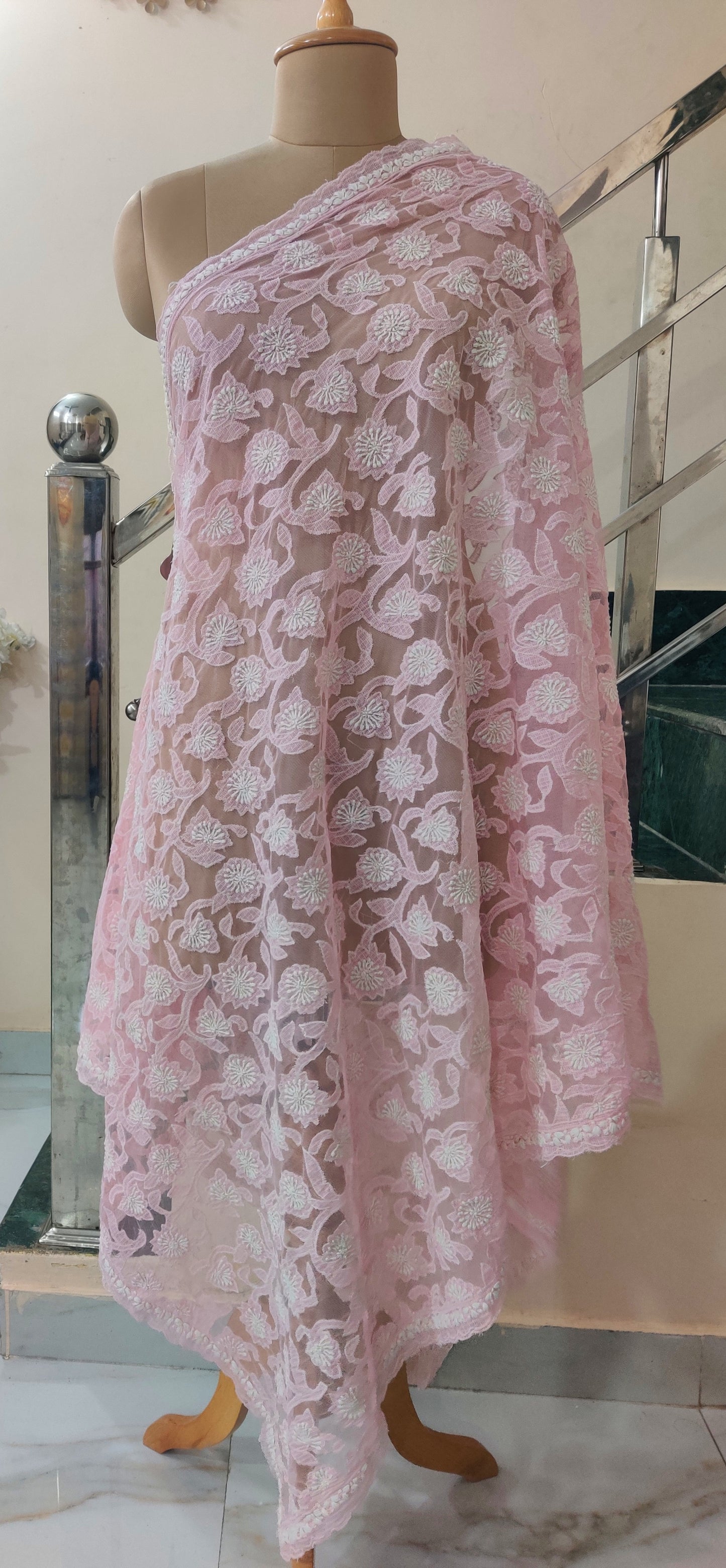 Net Applique Kota Doria Dupatta