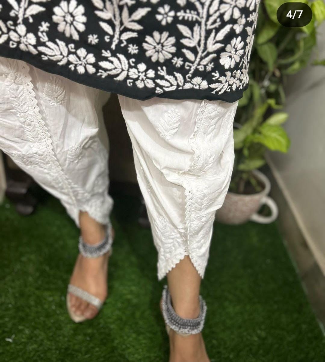 Chikankari Dhoti style Bottom